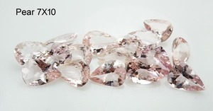 100% naturel Morganite poire coupe forme lâche calibré taille pierre précieuse excellente coupe et poli belles gemmes et pierres en vrac OEM - Product Image 2