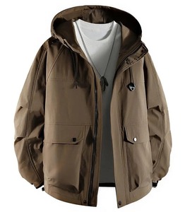 Custom Multi-Pockets Hooded Wholesale Jackets Casual Waterproof Rain Jackets <b>Top</b> Quality Windbreaker Softshell Jacket Men - Product Image 3