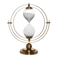 Sablier en métal fait main chic, écologique, pour décoration de bureau et de table, élégant, avec affichage du temps, style accentuation, design moderne, pièce d'art