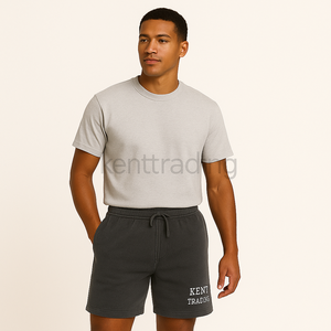 Short en coton éponge français personnalisé doux 100% coton, logo sérigraphié | Streetwear décontracté pour hommes et femmes | Vêtements d'été OEM - Product Image 4