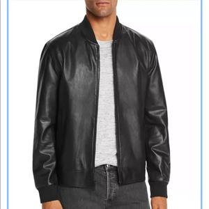 Vestes en cuir décontractées pour hommes Nouveau design Vestes à la mode en cuir de vache simple noir de haute qualité avec impression de logo personnalisée - Product Image 4