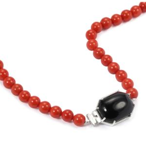 Collier en perles et diamants en argent sterling plaqué or 18 carats, bijoux de mariage - Product Image 1