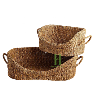 <b>Rustic</b> Pet <b>Bed</b> with Mattress Natural Seagrass Pet <b>Bed</b> Woven Cat House Handmade and OEM in Vietnam - Product Image 6