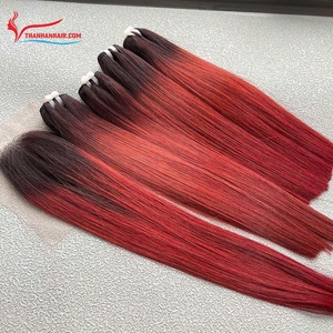 Extensions de cheveux naturels 100% Remy du Vietnam, lisses et brillantes, en trame, pour tissage - Product Image 5