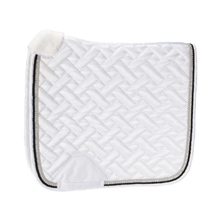 Tapis de selle matelassé en coton élégant et exclusif avec cordon diamanté, fabricant sur mesure en gros pour les marques équestres modernes - Product Image 1