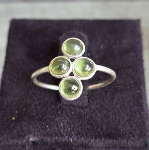 Fabriqué à la main en argent 925 bague bague à la mode ethnique pierre précieuse Prehnite bijoux de mariage cadeau pour les femmes OEM disponible - Product Image 4