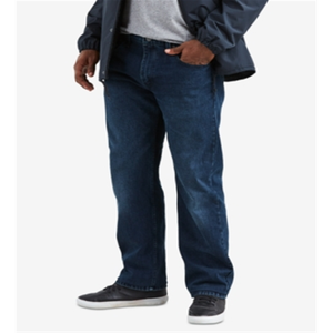 กางเกงยีนส์ Levi's รุ่น 569 ทรงตรง สไตล์หลวม สีน้ำเงิน Stonewashed วินเทจ Y2K แต่งลายปักแบบ Patchwork ทรงเข้ารูป ไซส์ 32X30 สำหรับฤดูหนาว - Product Image 1