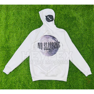 เสื้อมีฮู้ดผ้าฝ้ายออร์แกนิกสำหรับทุกเพศดีไซน์ฮิปฮอปสีพื้นย้อมสีล้วนสำหรับฤดูหนาวโอเวอร์ไซส์แฟชั่น - Product Image 3