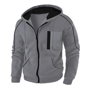 Sudadera con capucha y cremallera completa para hombre, chaqueta con capucha, bolsillo liso, deportes al aire libre, deportes diarios, estampado en caliente, diseñador, sudaderas informales básicas para hombre - Product Image 4
