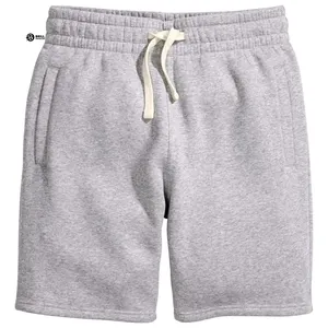 Short de survêtement en molleton de coton pour hommes avec poches \ Short de survêtement ample coupe ajustée pour hommes