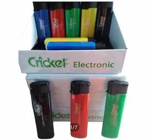 Plastic  Multi Colors Disposable & <b>Refillable</b> Modern Cricket Lighter - Product Image 3