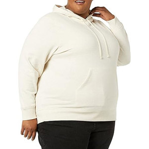 Grande y alto Otoño e Invierno Nuevo Color sólido Más suéter con capucha de lana Estilo de calle para mujer Sudaderas con capucha de invierno a granel lisas en blanco - Product Image 1