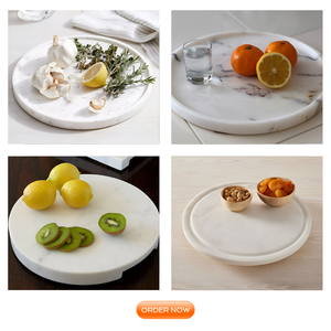 Plateau en marbre le plus vendu forme ronde plateau décoratif de luxe fait à la main plateau de décoration d'intérieur de qualité supérieure fournisseur en gros pour les acheteurs mondiaux - Product Image 6