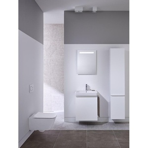 Couvre-siège de toilette carré Geberit SMYLE avec mécanisme de dégagement rapide et de fermeture douce, couleur blanche - GEBERIT - Product Image 3