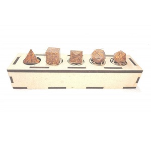 Mariam Jasper คริสตัลชุดเรขาคณิตพร้อมกล่องแกะสลักหินธรรมชาติอันศักดิ์สิทธิ์สำหรับการรักษา platonic ของแข็งรูปทรงเรขาคณิตที่ไม่ซ้ำกัน - Product Image 1