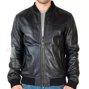 Blouson d'hiver en cuir pour homme, personnalisable, faible MOQ, respirant, en toile, col montant, coupe-vent à capuche, haute qualité, séchage rapide - Product Image 1