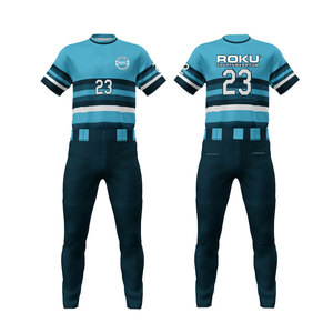OEM Service High Quality 100% Polyester Men's <b>Baseball</b> Uniform Set Custom Logo Sportswear Breathable Plus Size Wholesale - Product Image 4