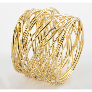 Juego de Cuatro Anillos de Servilleta con Cristales Opulentos que Añaden Glamour y Sofisticación a las Mesas de Boda y Eventos Especiales - Product Image 1