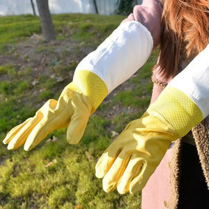 Guantes protectores de piel de oveja para apicultura Kit grueso a prueba de picaduras y transpirable - Product Image 5