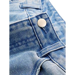 Paola Riboni - Jeans de mezclilla de cintura alta y pierna ancha para mujer, corte holgado, largo completo, lavado medio, algodón, estilo casual, estilo primavera - Product Image 3