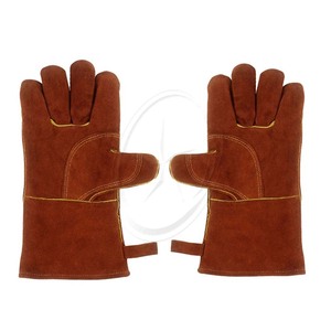 ถุงมือเชื่อมถุงมือหนังจากปากีสถานทนทานป้องกันน้ำร้อนลวก - Product Image 1