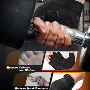 Nuevo diseño de guantes de gimnasio de medio Dedo de alta calidad para hombres y mujeres para entrenamiento Fitness y levantamiento de pesas para deportes - Product Image 3