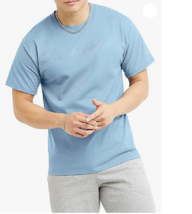 Douane T-shirts grande taille pour hommes à manches courtes en tricot à col rond anti-boulochage fabriqués au Bangladesh - Product Image 5