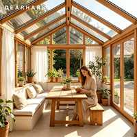 Véranda pour petite maison, structure dissimulée, verre teinté, nylon PA66, protection UV, pour maison de week-end, design personnalisé