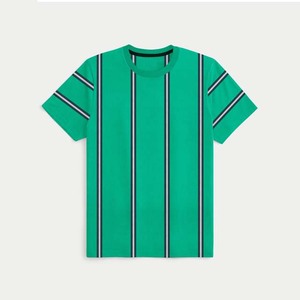 Nouvelle arrivée de vêtements pour hommes t-shirts grande taille en coton respirant à rayures style de rue d'été à col rond pour hommes - Product Image 1