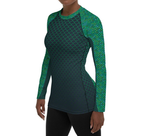 Alta calidad mujeres surf Rash Guard manga larga secado rápido traje de baño camisa - Product Image 4