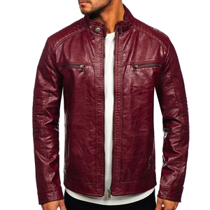 Oem Men's <b>Leather</b> <b>Jacket</b> Wholesale Genuine <b>Leather</b> Outerwear <b>Jacket</b> for man <b>Long</b> Sleeve High Quality Zipper Men <b>Leather</b> <b>Jacket</b> - Product Image 5