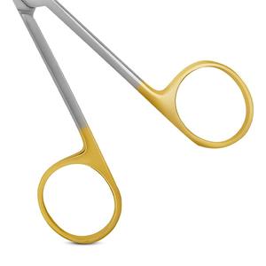 Tijeras Curvas de Acero Inoxidable de Primera Calidad para Corte Preciso en Cirugía, Manualidades y Cuidado Veterinario con Mango Amarillo - Product Image 5