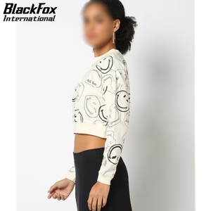 Sudaderas cortas hechas a mano con diseño gráfico impreso para mujer, calidad Highland, precio competitivo - Product Image 2