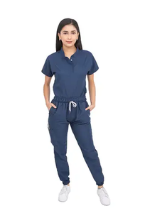 Personalizable de alta calidad de las mujeres de enfermería Jogger Scrubs de punto Spandex/Poliéster Hospital Uniforme Top Enfermera Scrubs Sets - Product Image 5