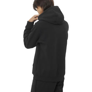 Sudadera con Capucha Simple Negra Lisa Básica de Invierno para Hombre, Sin Logotipo, Sin Diseño, Gruesa, 100% Algodón, Felpa Sólida, Personalizable - Product Image 2