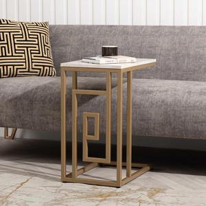 Table d'appoint moderne en verre de forme carrée avec base en métal, parfaite pour le salon, le café, le bureau et les espaces élégants de l'Inde - Product Image 6