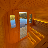 Poêle chauffant d'extérieur en forme de cube pour sauna, service OEM/ODM, construction durable de haute qualité pour jardin, bien-être et spa