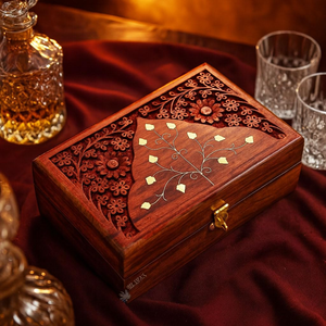 CRAFTS HUB Caja de Almacenamiento Ecológica de Madera de Acacia, Forma Rectangular para Regalos y Manualidades con Impresión Láser - Product Image 2