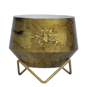 ชุดกระถางต้นไม้เหล็กชุบทองคุณภาพพรีเมียม ดีไซน์หรูหรา พร้อมขาตั้งสวยงาม ทันสมัย เหมาะสำหรับปลูกต้นไม้ในร่มและกลางแจ้ง เคลือบสีฝุ่น - Product Image 6