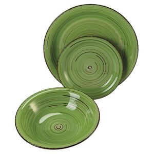 Luxury Modern 3-Piece Lipari Verde Stoneware Dinner Set for Picnics Holidays Home Use Customizable Pattern 16pcs Light - Product Image 1