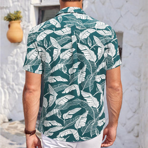 Camisa abotonada informal para hombre de manga corta disponible para pedidos al por mayor etiquetas personalizadas colores marca y bordado - Product Image 5