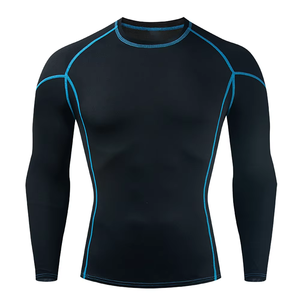 Trending <b>Top</b> Quality Basic Dual-Layer Long-Sleeve Crew Neck Breathable Base Layer, <b>Thermal</b> <b>Top</b> for Men running clothes - Product Image 1