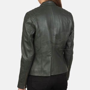 Veste en cuir pour femme à séchage rapide de meilleure qualité pour l'automne et l'hiver Traitement tricoté respirant - Product Image 5