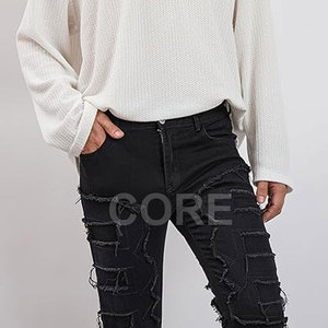 Top Trending Pantalones apilados para hombres Pantalones lavados para hombres Último estilo Venta caliente Pantalones apilados para hombres - Product Image 5