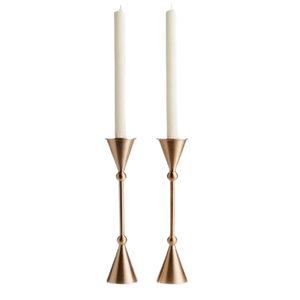 Bougeoirs en métal, support de bougie décoratif d'intérieur disponible poli or pour accessoires de foudre à la maison, support de bougie - Product Image 4