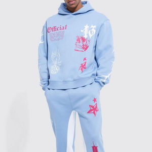 Meilleurs survêtements évasés pour hommes Sweat à motif uni imprimé de logo personnalisé 100% coton toutes les tailles disponibles pour l'hiver - Product Image 3