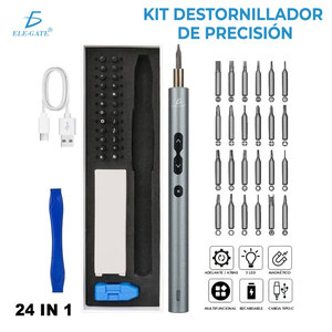 Ensemble de tournevis électrique sans fil mini 24 embouts avec 3 LED et source d'alimentation pour usage domestique et industriel - Product Image 2