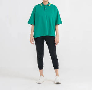 Polo de Diseño Personalizado Extra Grande para Mujer, Polo de Algodón de Manga Corta Estilo Golf, Corte Holgado - Product Image 2