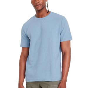 T-shirt confortable pour homme, 100% coton, de haute qualité, décontracté, coupe classique, col rond, t-shirts unis essentiels pour logo de marque - Product Image 1