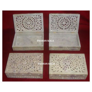 Joyero tallado de forma Rectangular de esteatita Natural exclusivo de la mejor calidad del último diseño para regalos de boda - Product Image 1